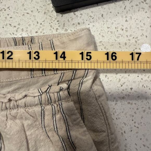 Anthropologie Seashore Pant Linen Blend Rope Tie Striped Women Small Casual Boho - Picture 7 of 8